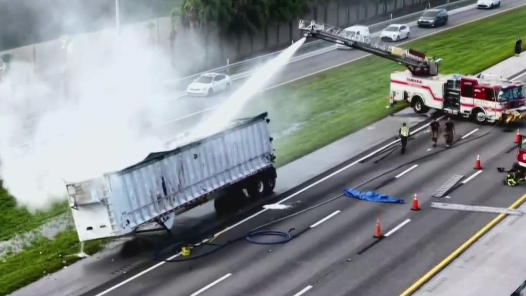 Florida's Turnpike reopens in Broward after truck fire shuts down northbound lanes for hours — CBS Miami, McAllen Community news